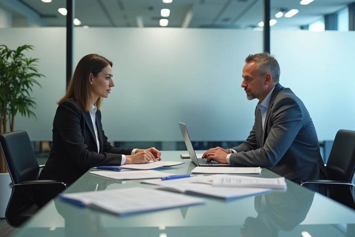 Réunion professionnelle pour discuter du cumul entre ARE et ARCE avec un conseiller emploi